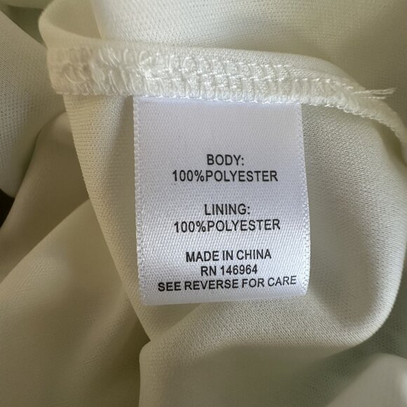 Vtg Signature by Robbie Bee Cowl Neck Midi Dress Womens L Palm Leaf 90s‎ Resort - Picture 6 of 10